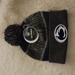 Penn State Youth pom pom beanie